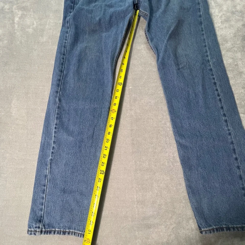Levis 505 Regular Fit Straight Leg Jeans Mens 34x34 Medium Wash Blue Denim